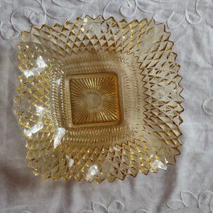 Price Drop--Honey Yellow Vintage Candy or Trinket Dish